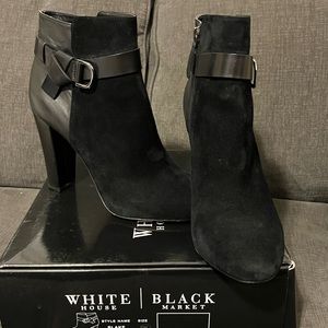 White House Black market chunky heel ankle boots